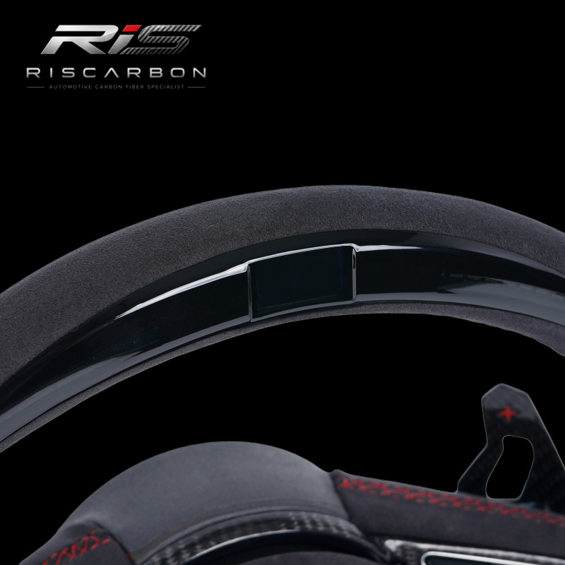 Suede leather steering wheel with LED lights compatible with Volkswagen Audi Golf MK7/MK7.5 GTI/R B8A7B9