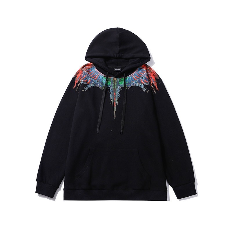 クロスボーダー卸売 mb カラーフェザーファントムウィングスウェットシャツマセロトレンディなブランドライトニングヘビ年カップル着用パーカー|undefined