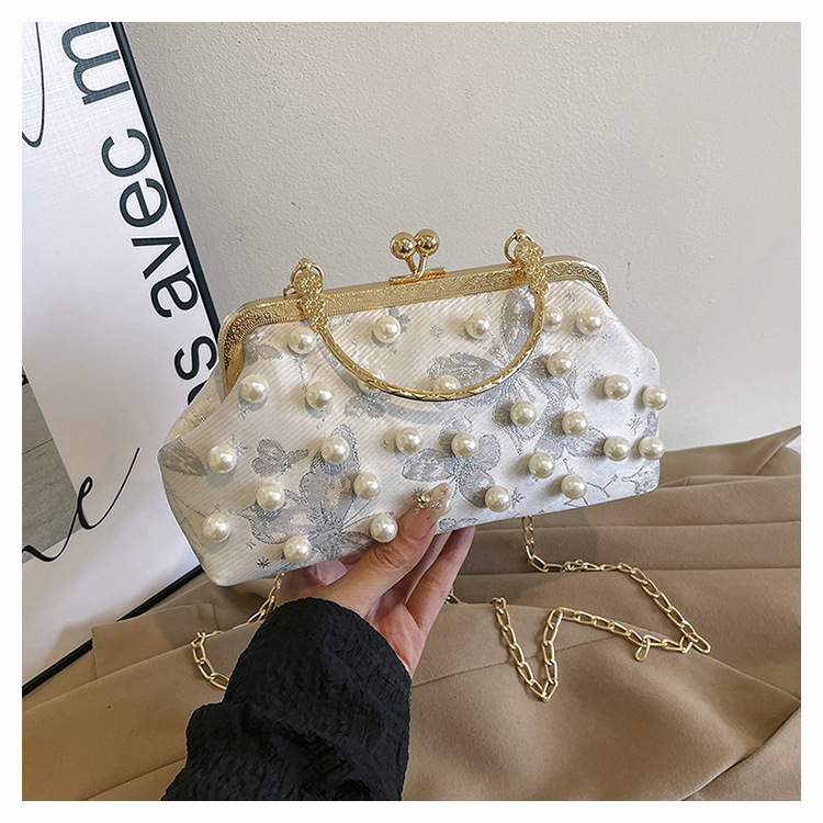 Elegante pochette da sera con perle borsa donna a tracolla_voghion.com