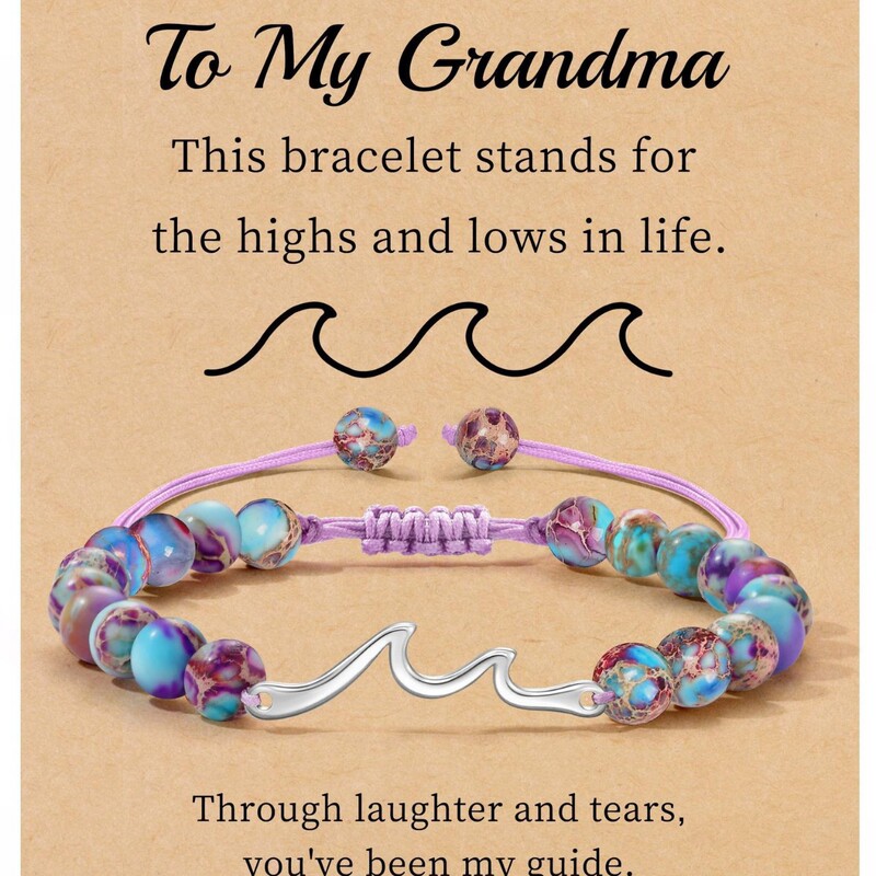 Amazon's Best-Selling Stainless Steel Wave Bracelet, Chalcedony Beaded Woven Bracelet, Gift Pink Zebra Wave Bracelet for Women Amazon's Best-Selling Stainless Steel Wave Bracelet, Chalcedony Beaded Woven Bracelet, Gift Pink Zebra Wave Bracelet for Women