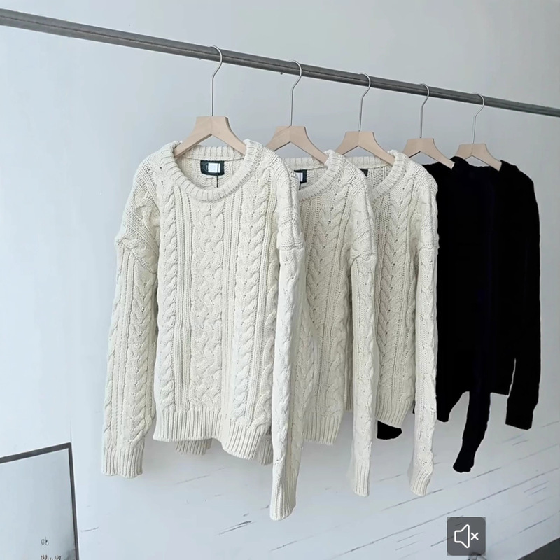 Korean Niche Designer Twist Sweater Korean Style Women's Clothing Fever Blogger's Same Style Pullover Wool Sweater for Women