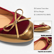 秋季工廠外貿大碼絨面芭蕾平底鞋一腳蹬蝴蝶結軟底海綿時尚女單鞋