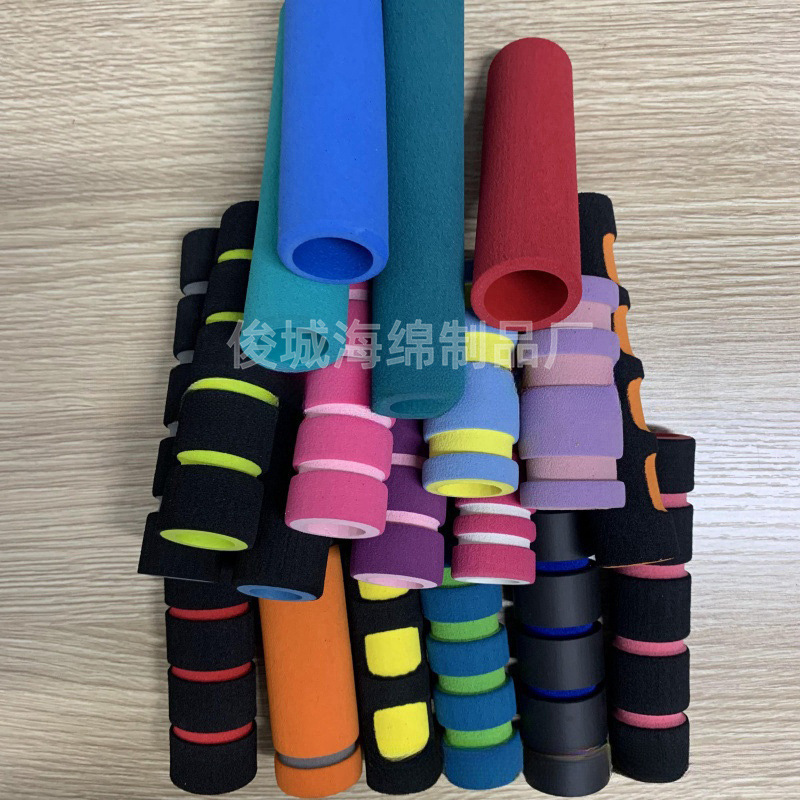 工厂供应 自行车彩色NBR手把套  管状泡棉把手健身器材橡塑手把套