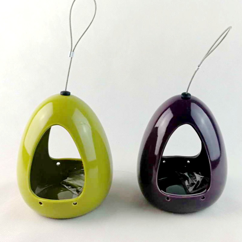 Horno de cerámica creativa para animales, comederos de cerámica para pájaros, comederos para pájaros de jardín, comederos para pájaros pequeños, suministros para mascotas de porcelana