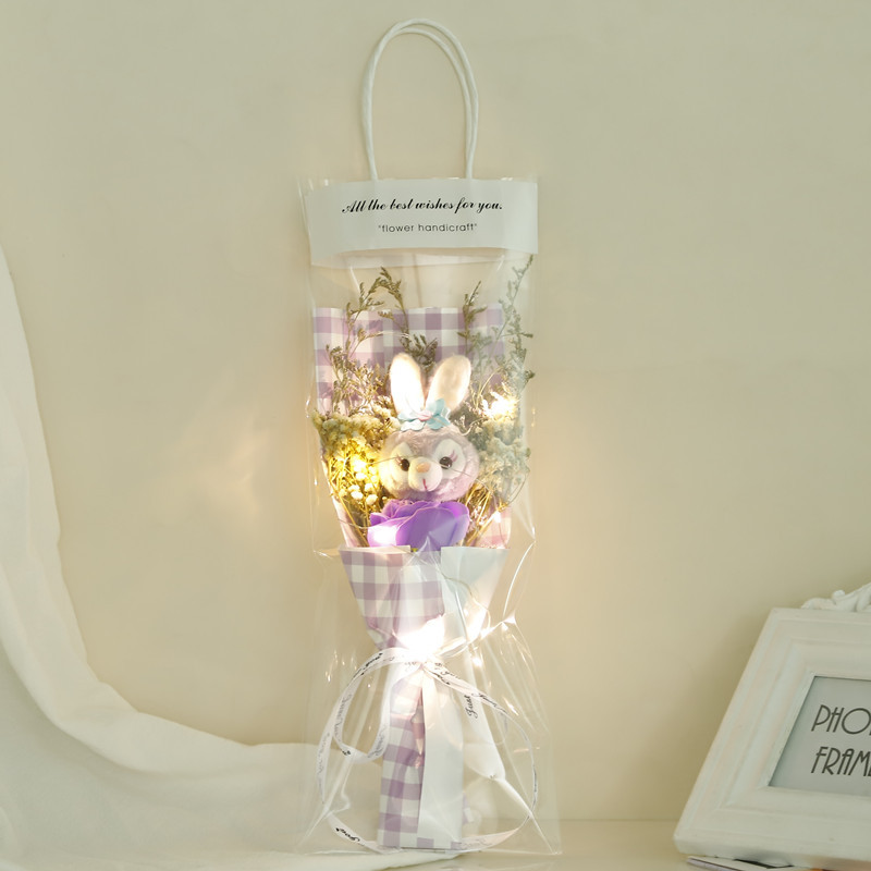 Mother's Day Bag of Starry Dry Flower Chicks Bouquet Valentine's Day Gift for Boyfriend/Girlfriend, Wife, Best Friend, Birthday Gift