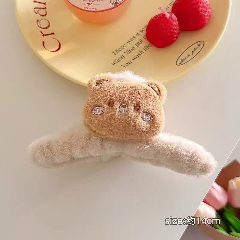 漫画人形ぬいぐるみレッサーパンダヘアピンサイドクリップ大型BBクリップヘアアクセサリーヘアピンメイクアップクリップぬいぐるみ|undefined