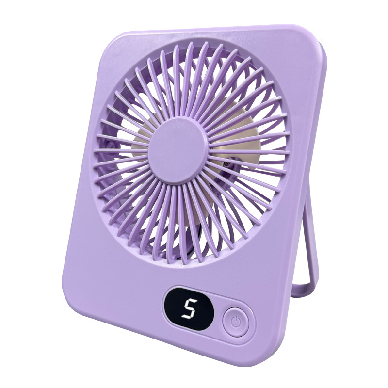 Transfronterizo nuevo ultra delgado pantalla digital de escritorio pequeño ventilador portátil USB plegable larga duración mini ventilador de pared al aire libre