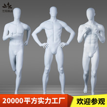 专业厂家玻璃钢树脂人体模特 全身服装健身模特 男运动模特批发