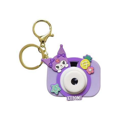 Cartoon creative fruit Sanrio series projector Melody kt cat camera backpack gift pendant keychain