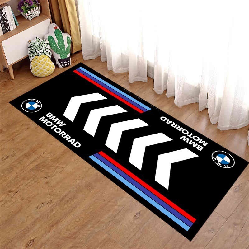 Cross-Border Wholesale of Motorcycle Logo Series Carpets, Motorcycle Exhibition Anti-Slip Mats, Racing Parking Mats, Display Mats