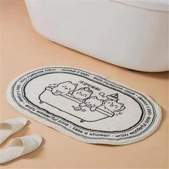 Simple Style Cashmere-like Home Soft Rug Bathroom Bathroom Absorbent Anti-slip Stain-resistant Foot Mat Washable Pad