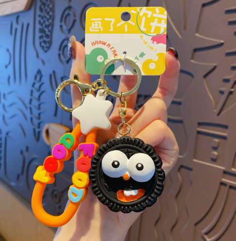 Оригинальная расписная серия тортов-кулон-сэндвич с шоколадом