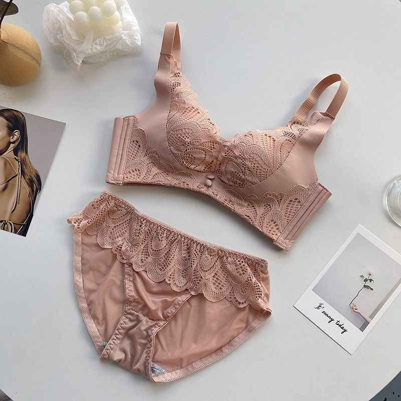 智贝SKU图_11乳胶内衣女小胸聚拢无钢圈调整型蕾丝美背胸