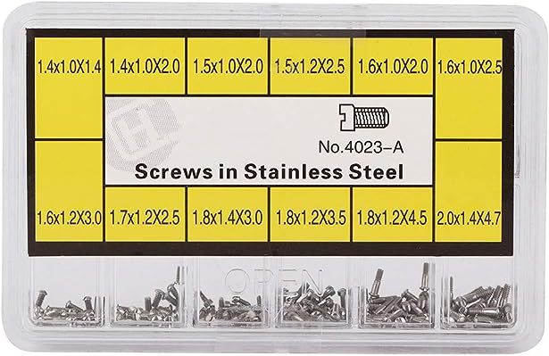 钟表工具 NO.4023-A 手表螺丝盒装 多规格一字螺丝手表后盖螺丝钉