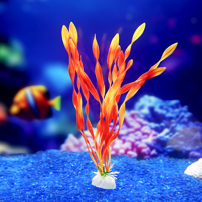 Suministro directo transfronterizo de peceras, decoración de paisajismo, decoración de acuarios, nuevas plantas acuáticas, algas marinas, flores artificiales de plástico