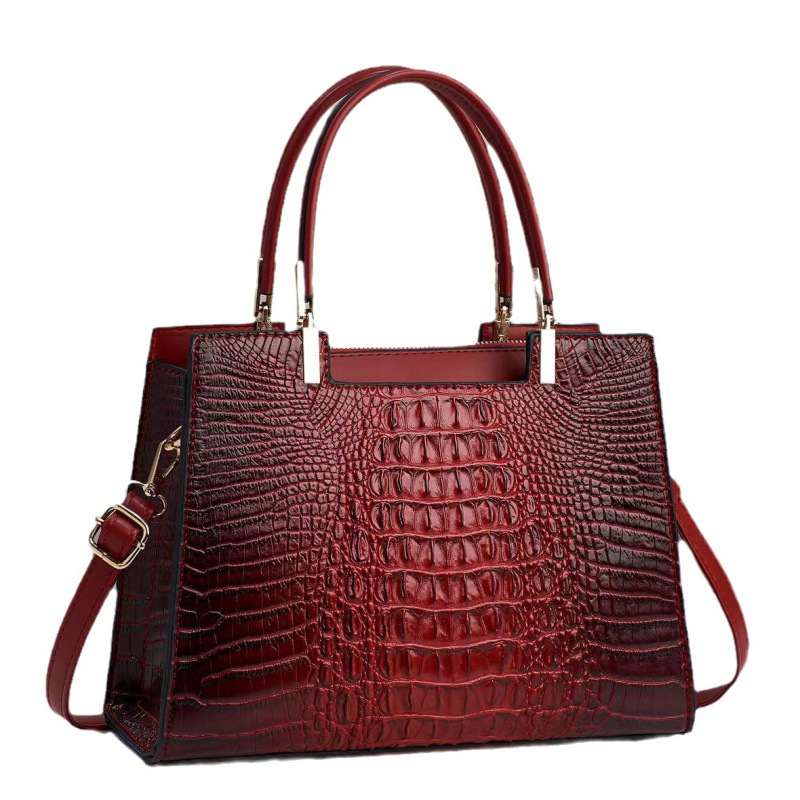 Bagos de mano con patrón de cocodrilo atmósfera versátil bolso de hombro de una sola vez 2025 bolsas de textura de gran capacidad para mujeres