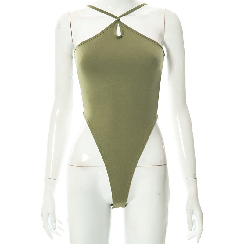 X21BS762 ropa de mujer europea y americana 2022 primavera y verano nuevo INS sexy vendaje grande backless apretado mono al por mayor