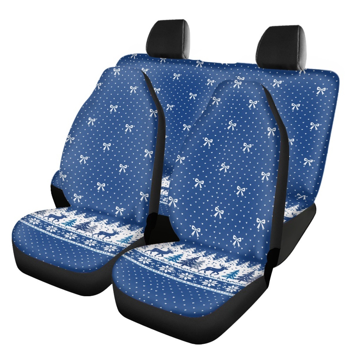 Cross-border Amazon Christmas-themed cat car seat covers, front and rear seat protectors, car interior decorations