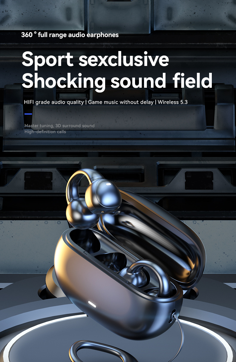 M55 Bone Conduction Bluetooth Earphones - Image 1