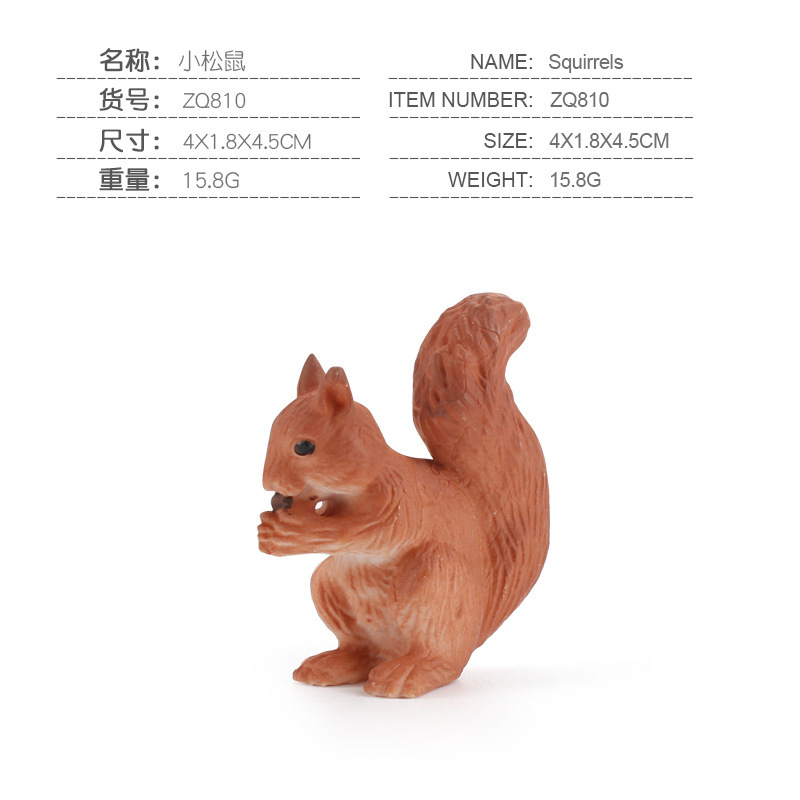 Niños cognitivo puzzle simulación animal modelo de ratón conejillo de indias ratón topo ardilla adornos estáticos sólidos hechos a mano