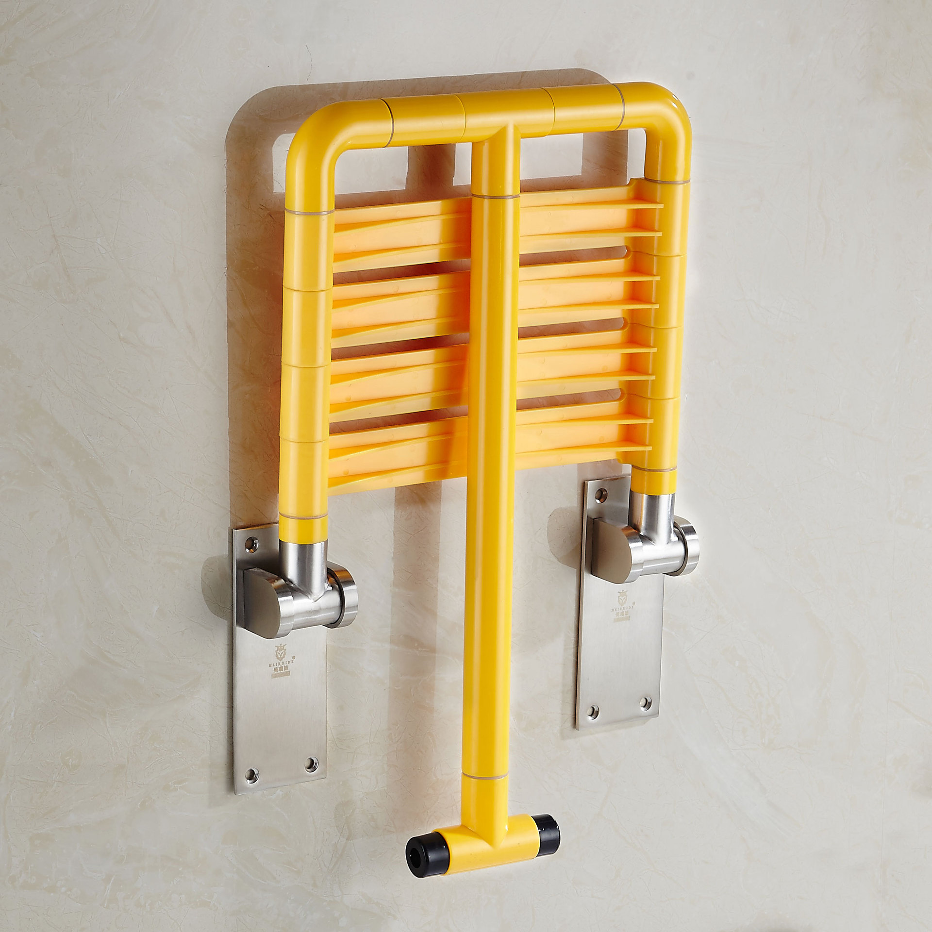 Bathroom foldable shower stool wall-mounted anti-slip bathroom toilet seat for elderly people elderly bathing sitter