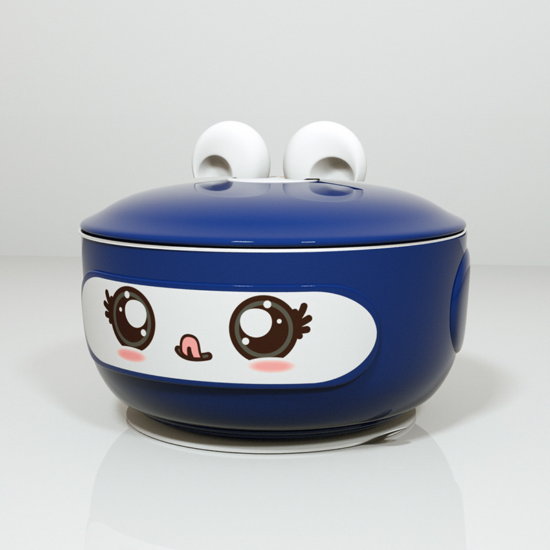 Smiling blue