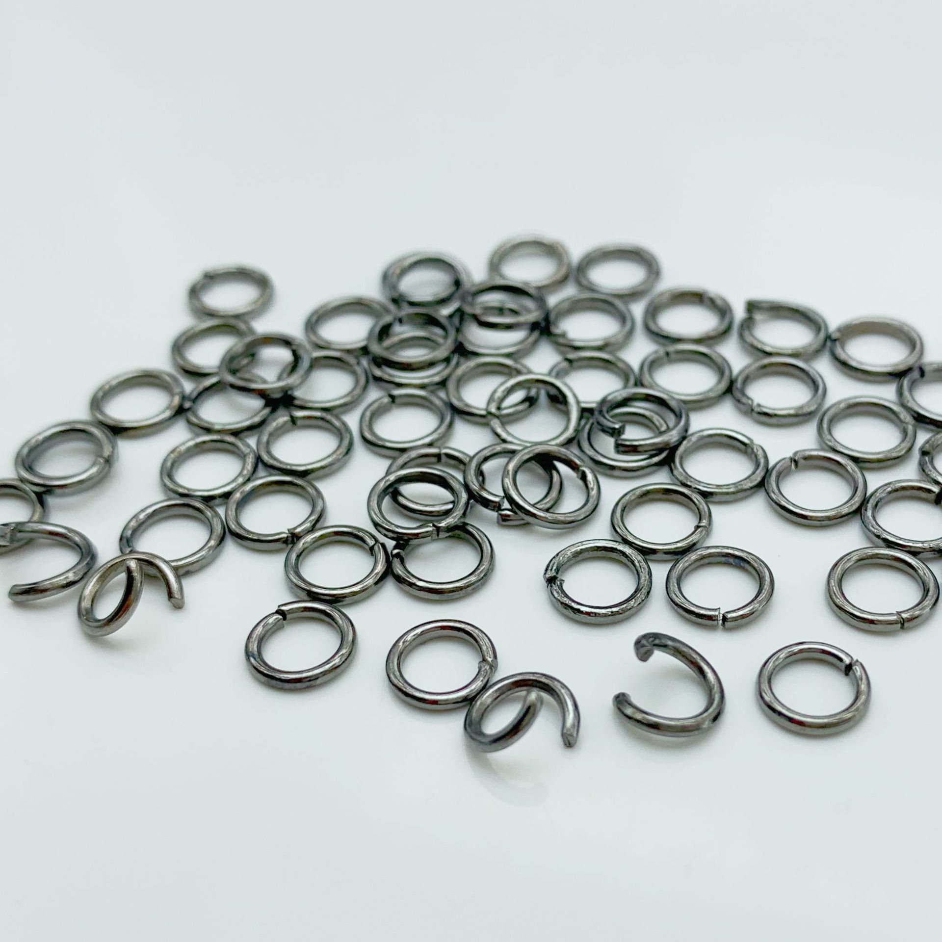 diy ジュエリーアクセサリー電気メッキオープンリング鉄リングクローズドリングブレスレットネックレス接続リングペンダント