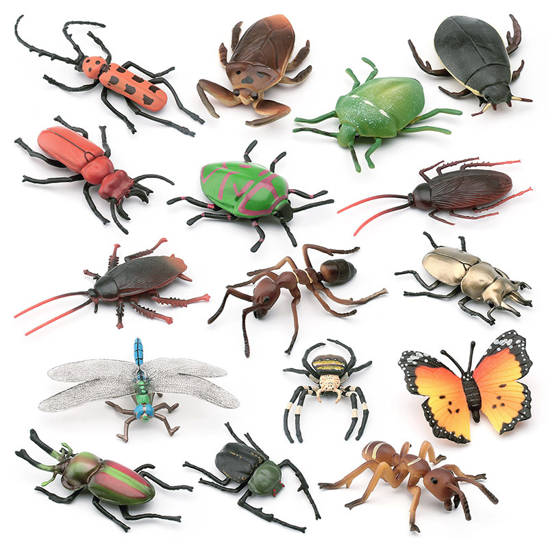 Transfronterizo simulación insecto animal modelo mariposa araña escarabajo Hormiga Libélula cucaracha tianniu escudo bug adornos estáticos