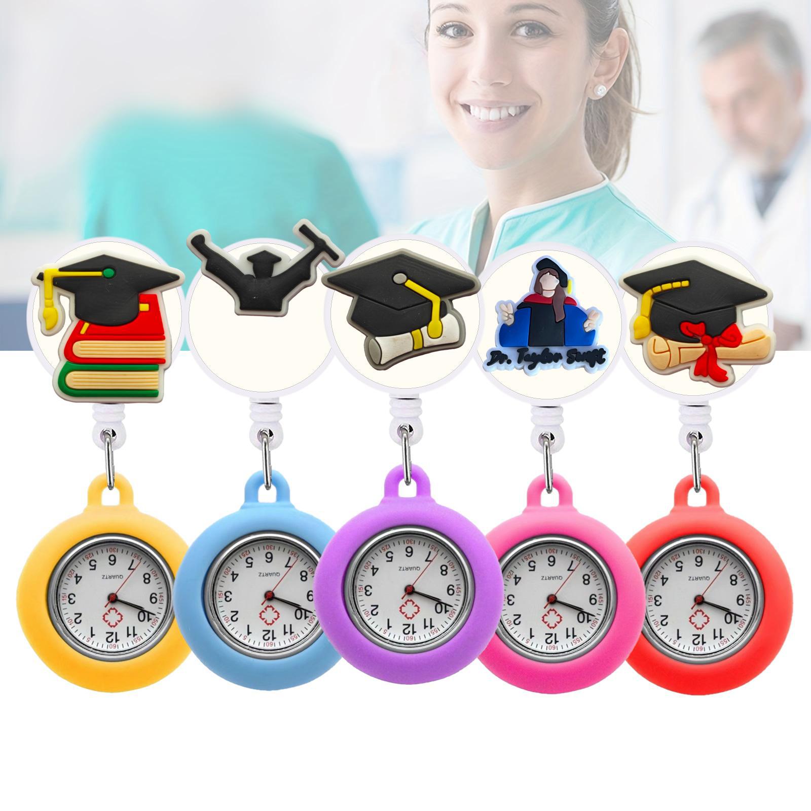 Amazon Bachelor Series Wall Watch Patch temu Cartoon Cute Silicone Student Exam Pocket Watch Chest Watch Stretchable