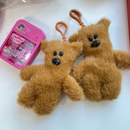 Squeaky Teddy Bear Pendant Cute Doll Bean Tilted Bear Key Pendant Bag Pendant GJ212