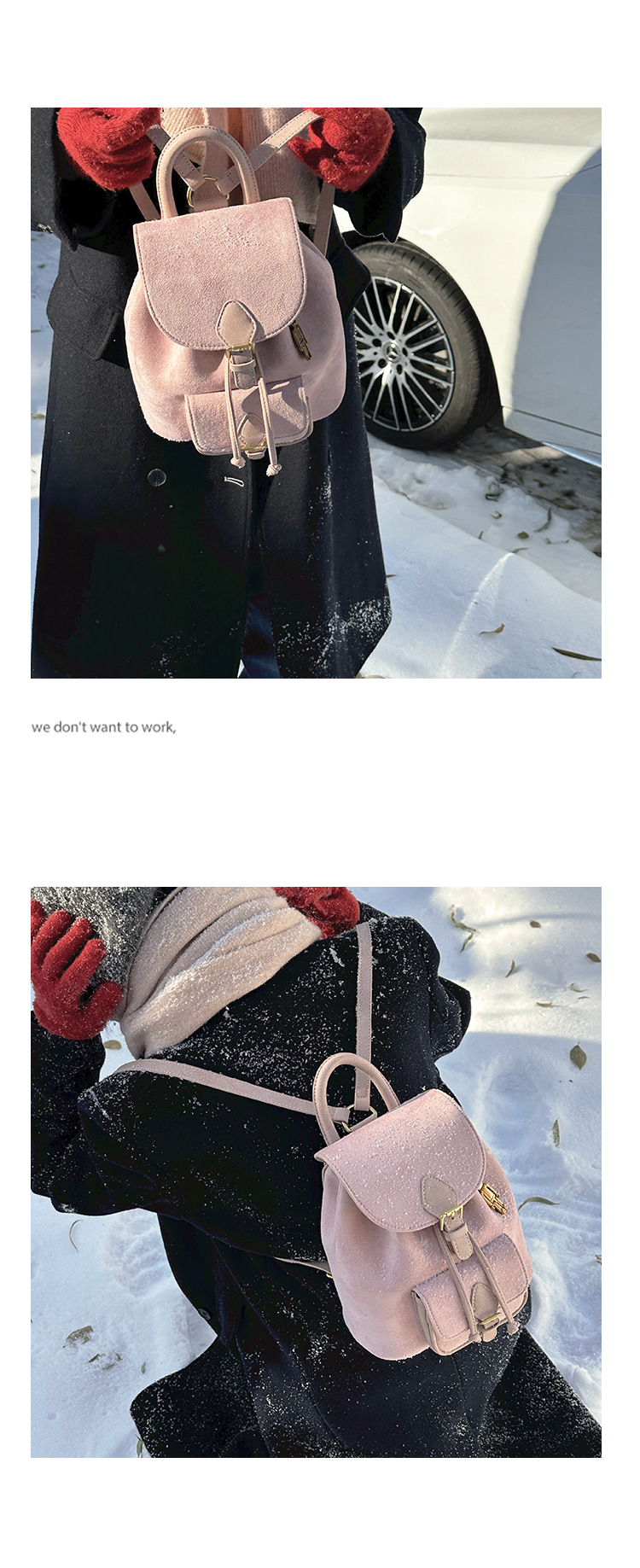 Women's Suede Backpack Versatile Casual Shoulder Bag For Women_voghion.com