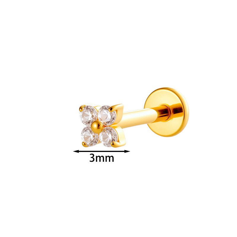Bijou de piercing fleur en titane hengsen pour lèvre et cartilage_voghion.com