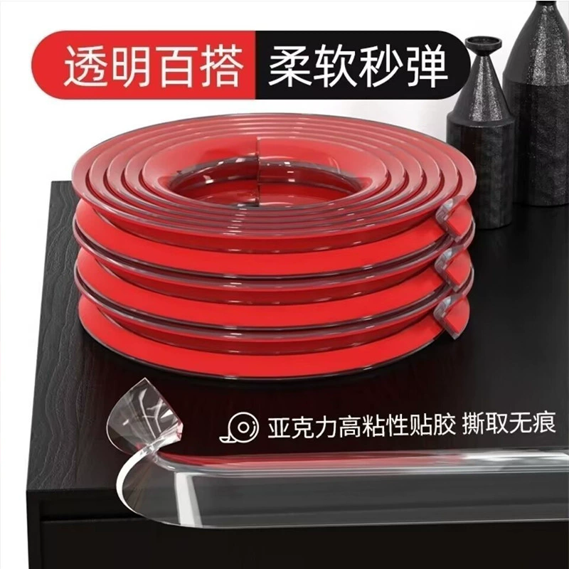 Оптовая Продажа с фабрики L-образная ПВХ Мягкая силиконовая полоса для защиты от столкновений прозрачная детская настольная угловая защитная полоса Подшивка