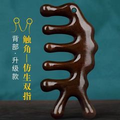 檀木經絡按摩梳子養生防脫髮仿生小海豚頭部全身按摩頭療男女大齒