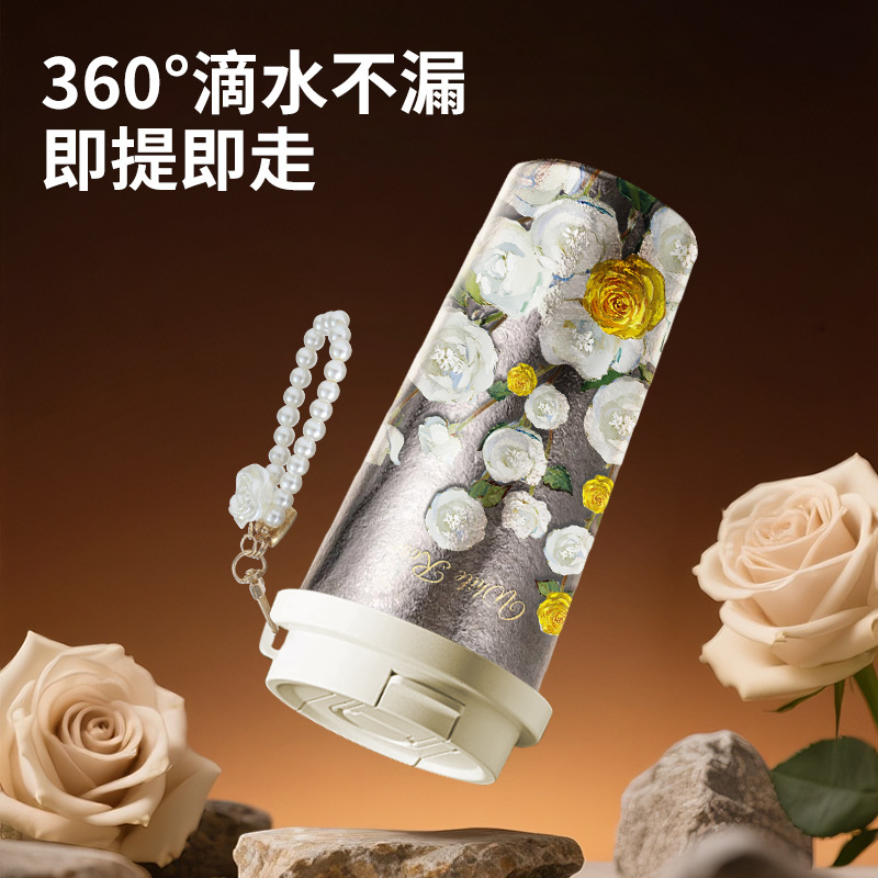 纯钛保温杯咖啡杯女生高颜值水杯生日礼物闺蜜轻奢复古风新款钛杯|undefined