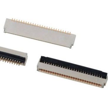 供应FFC/FPC0.5mm间距前插后翻双面接厚度1.0mm连接插座4-60P