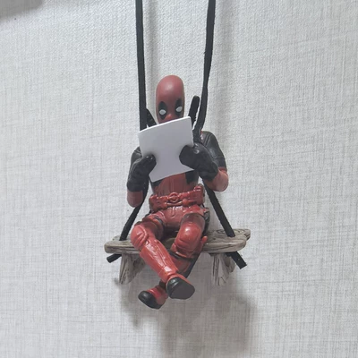 Deadpool Car Pendant | Car hanging - reading-deadpool-love-bench
