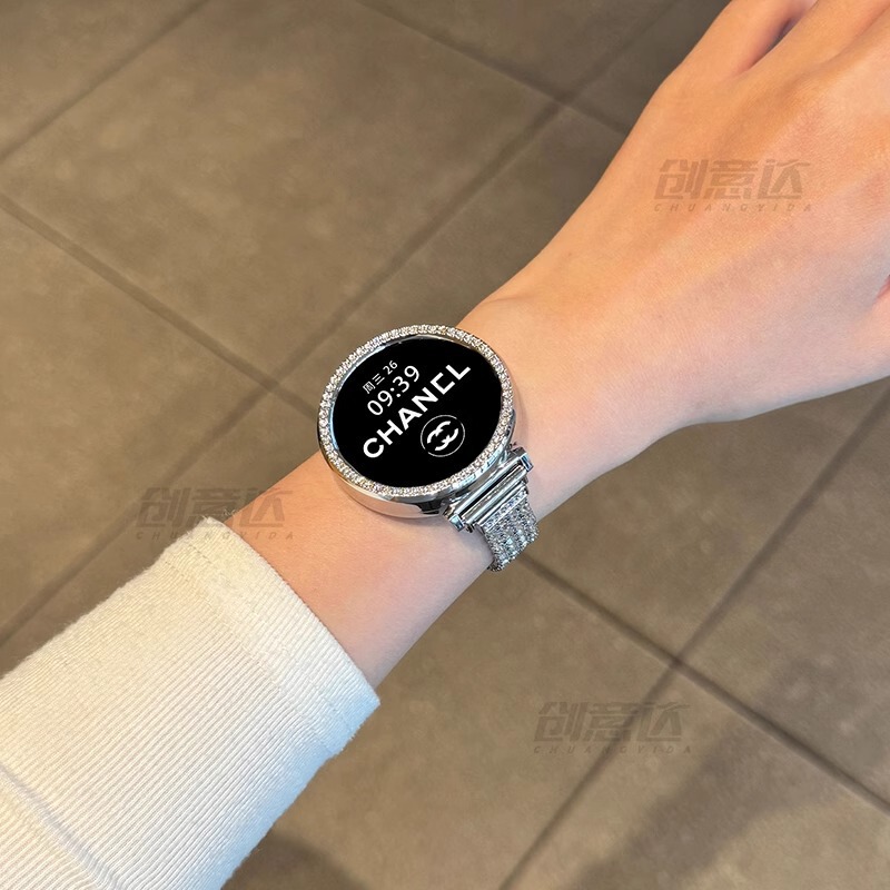 Huawei Watch GT6/5、GT4対応、女性用メタル4列ダイヤモンド装飾ウォッチバンド/5 Pro、高級感のある軽やかなラグジュアリー|undefined