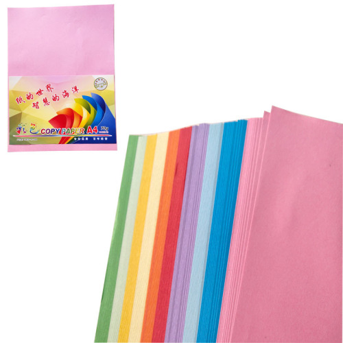 Wholesale color printing paper 70g A4 copy paper children's DIY handmade origami 100 sheets mixed color office color page paper