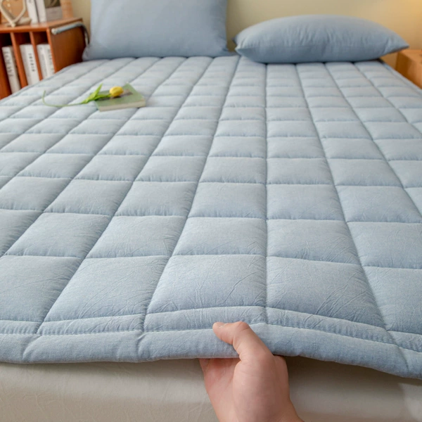 Denim cotton double-layer mattress, increased thickness, A-line