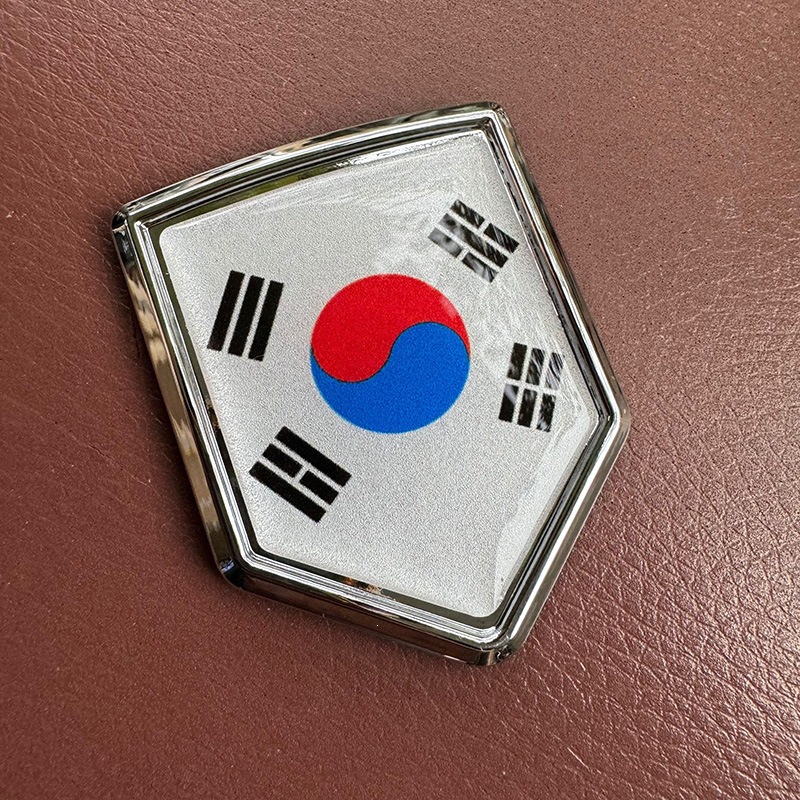 Amazon bandera nacional logotipo de automóvil de metal 3D estereoscópico bandera nacional auto etiqueta pegatinas mini etiqueta transfronteriza