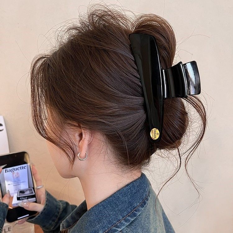 2026 nuevo clip de cabello ondulado clip de cabello de tiburón grande clip de cabello de mujer detrás de la cabeza de alta sensación clip de cabello accesorios para el cabello