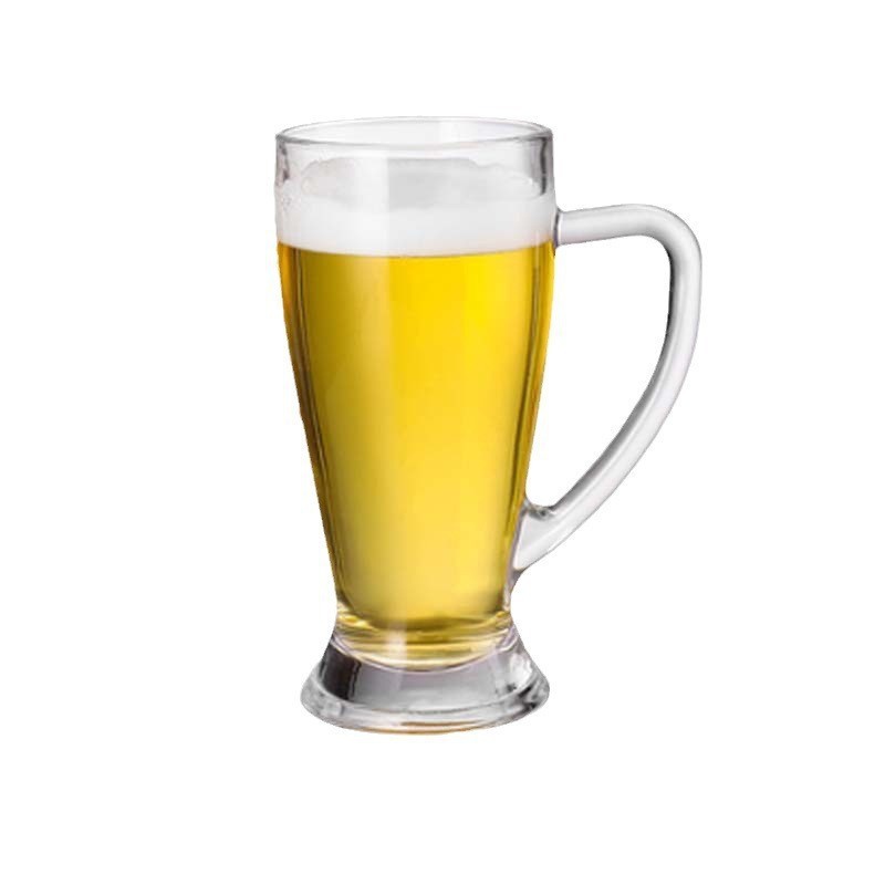 Taza de cerveza grande taza de cerveza taza de agua taza de té taza de bar de gran capacidad de espesamiento con un mango de taza de vino de trigo