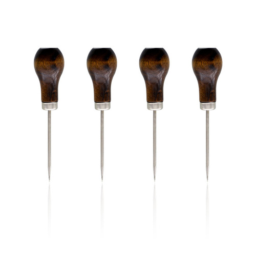 Durable bold primary color wooden handle single gourd awl, handmade shoe repair drill, tire puncture needle awl Qianmentong wholesale