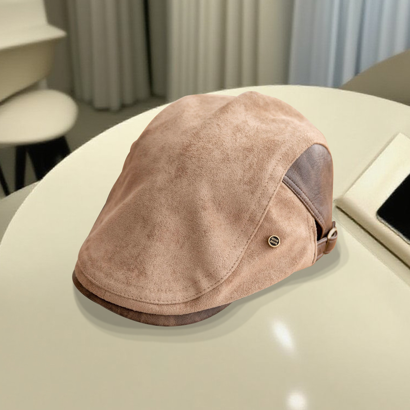 Boina inversa de primavera y otoño japonés retro color sólido rayas hacia adelante sombrero mostrando la cara pequeña pintora versátil sombrero de niño de periódico image 12