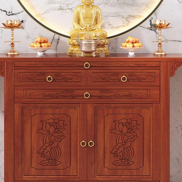 New Chinese-Style Standing Cabinet for Home Use, Altar Table for Guanyin and Guan Gong Statues