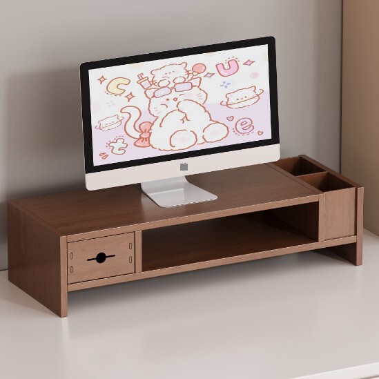 Computer Monitor Stand with Drawer, Desktop Display Rack, Office Desk Stand, Cross-Border Hot-Selling Item Computer Monitor Stand with Drawer, Desktop Display Rack, Office Desk Stand, Cross-Border Hot-Selling Item