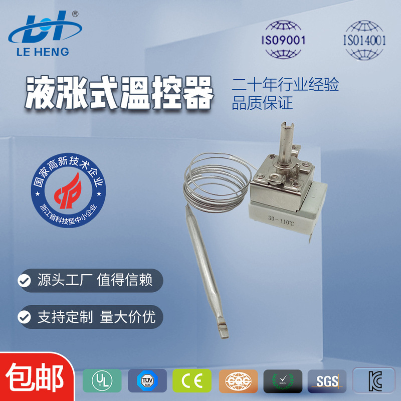 Supply 50 to 300 degrees 220V thermostat switch capillary adjustable temperature control switch