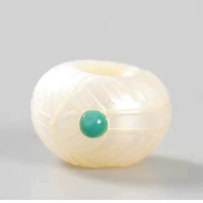 Natural Pearl Carving Inlaid Spacer Bead Bracelet with Bead Accessories Bracelet Parts DIY Jewelry Feather Clasp B122 (Zərgərlik ara hissələri) - green-mosaic-size-width-85-thickness-55