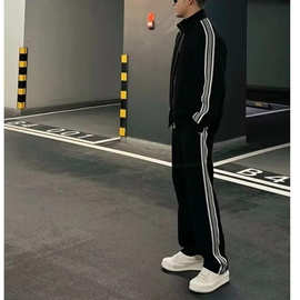 男士大码秋季时尚感痞帅一整套潮休闲运动宽松卫衣套装男胖子